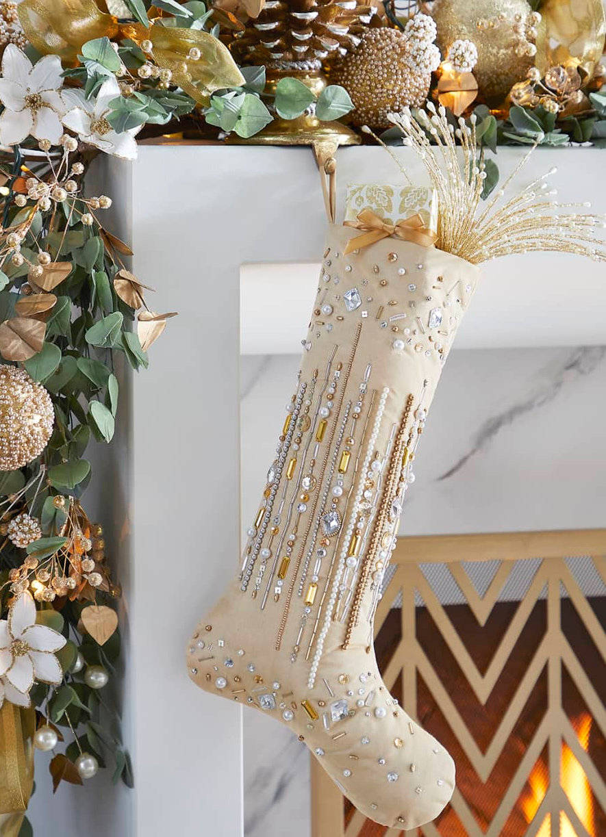 Golden Christmas Stocking