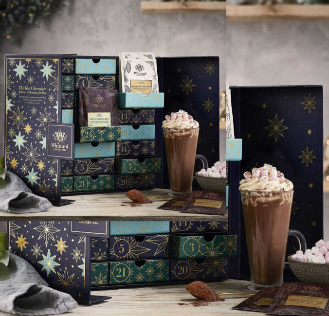 Coffee tea or hot chocolate advent calendars at Wittards